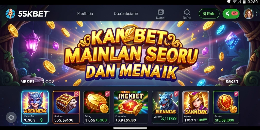 Gameplay seru dengan berbagai tema menarik di 55KBET.