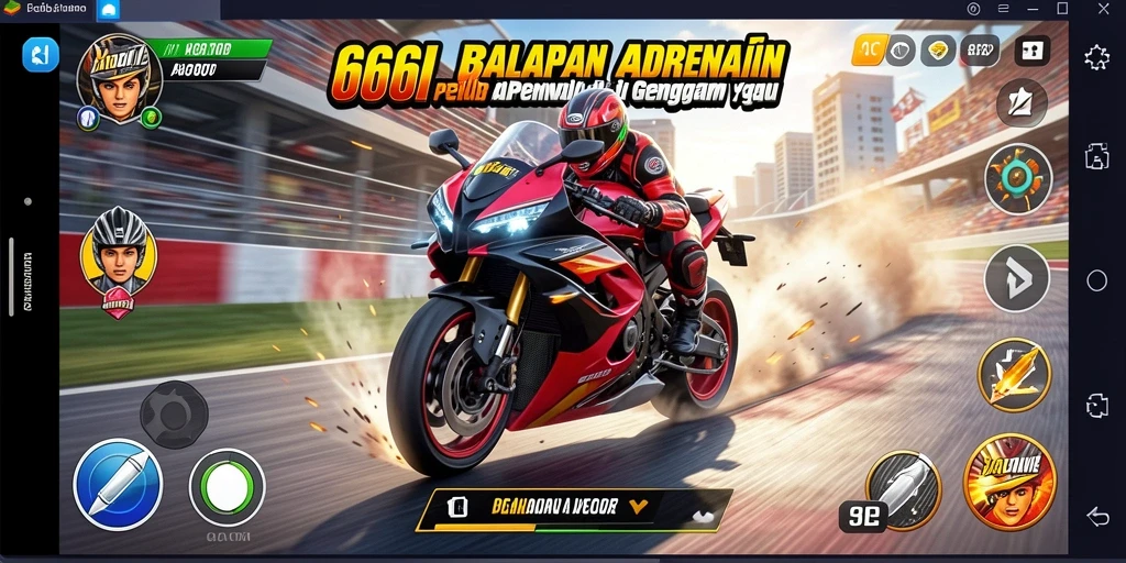 Gameplay seru balapan motor dengan grafis memukau.