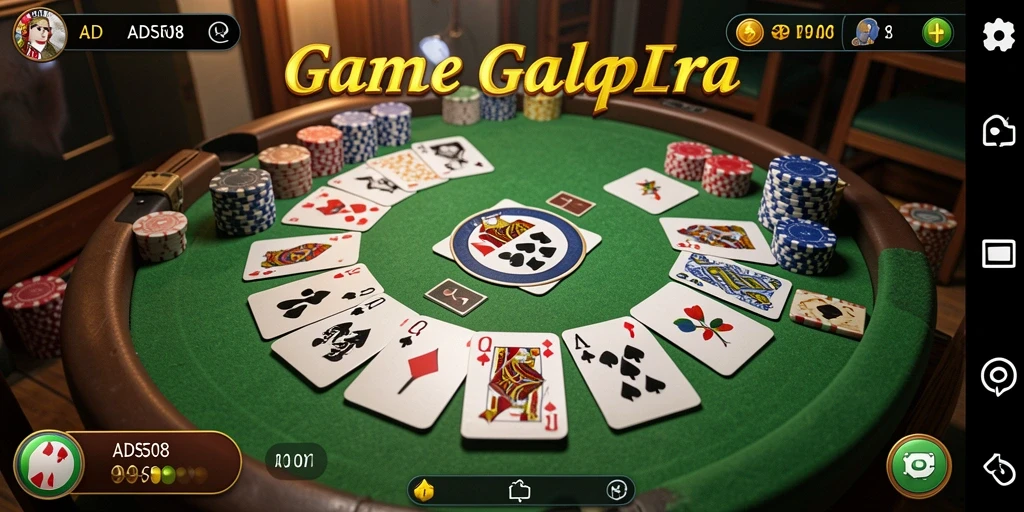 Screenshot utama ADS508 menampilkan gameplay Gaple yang seru dan interaktif.