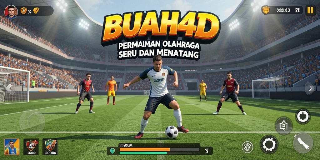 Tampilan gameplay seru dalam BUAH4D dengan berbagai olahraga.