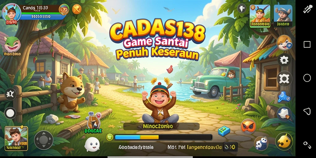 Tangkapan layar gameplay CADAS138 yang penuh warna dan menyenangkan.