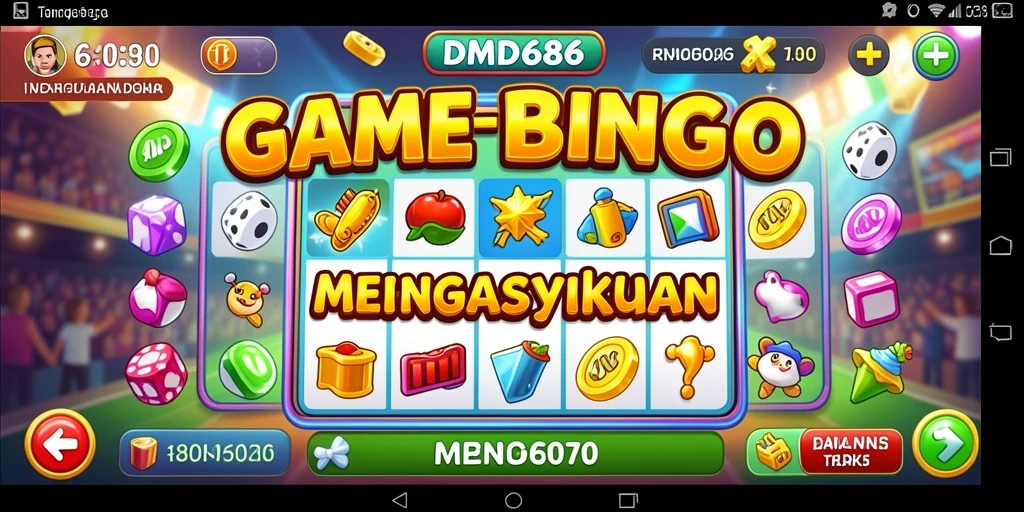 Screenshot DMD686 menampilkan gameplay Bingo yang seru dan interaktif.