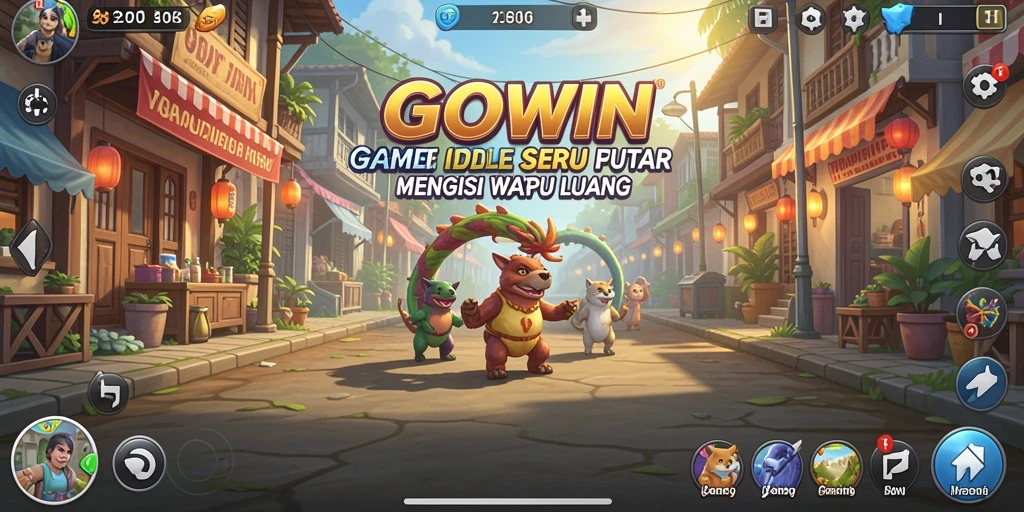 Screenshot GOWIN yang menunjukkan aksi gameplay Idle yang menarik.
