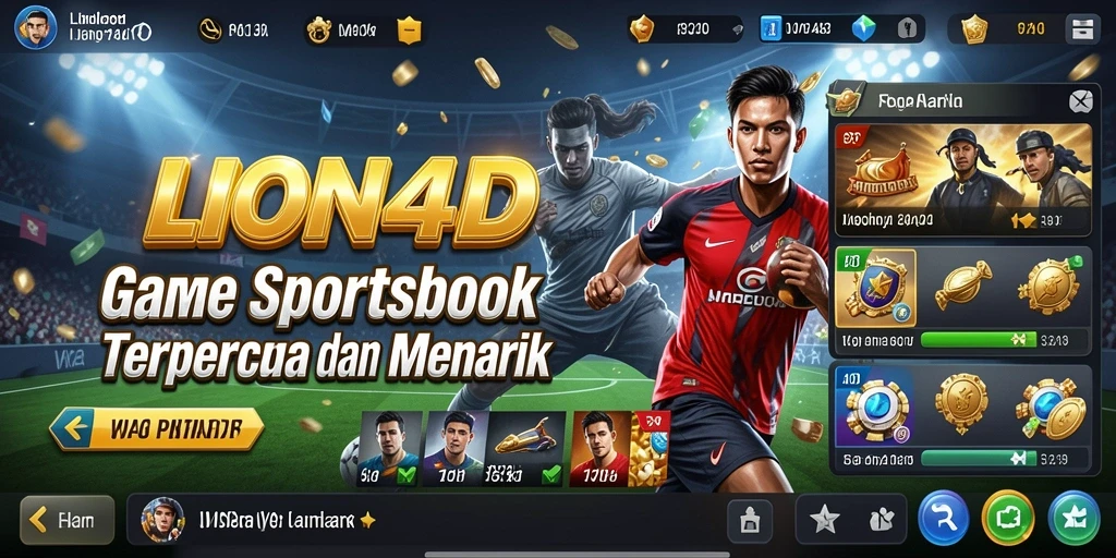 Tampilan antarmuka LION4D yang menarik saat gameplay Sportsbook.