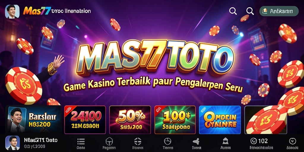 Tampilan gameplay seru dalam MAS77TOTO dengan beragam pilihan permainan Kasino.