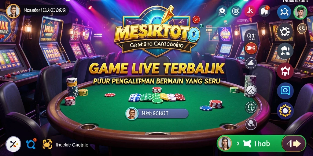 Screenshot menunjukkan gameplay seru di MESIRTOTO Live Casino.
