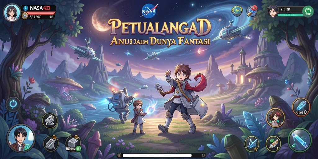 Screenshot gameplay <strong>NASA4D</strong> yang menampilkan aksi seru dan karakter anime.