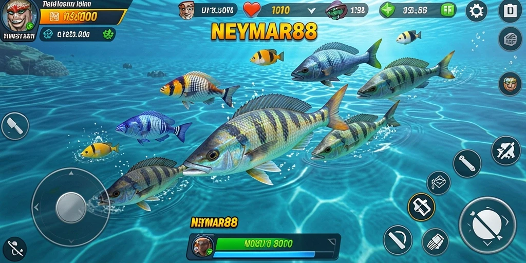 Tampilan menarik dari gameplay Tembak Ikan NEYMAR88.