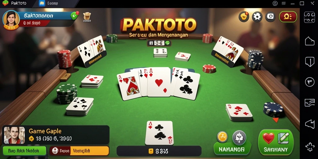 Gameplay seru Gaple di PAKTOTO dengan pemain aktif.