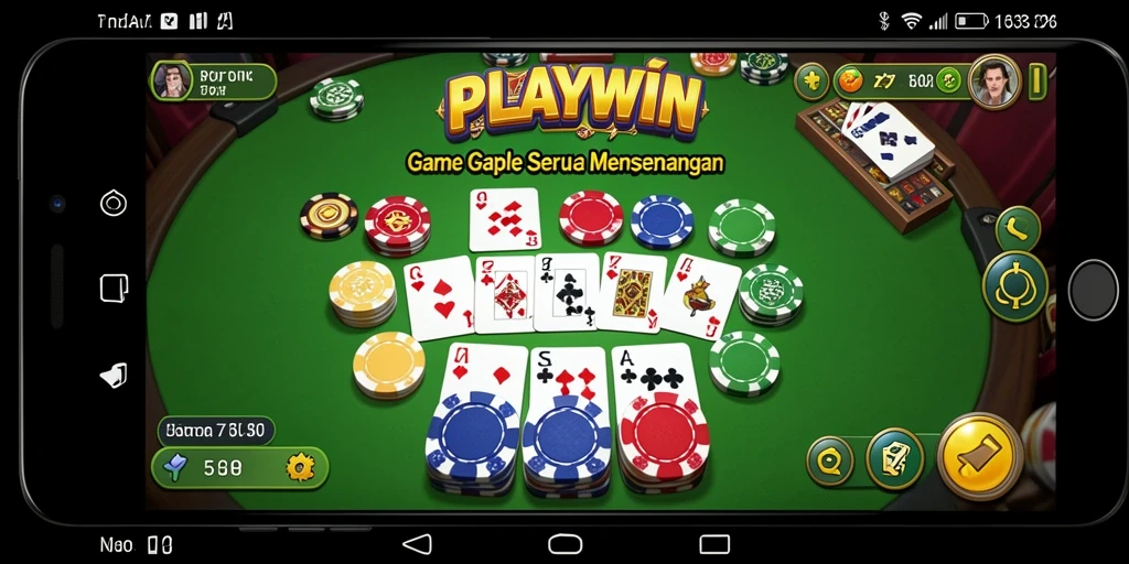 Screenshot gameplay <strong>PLAYWIN</strong> menampilkan keseruan bermain Gaple.