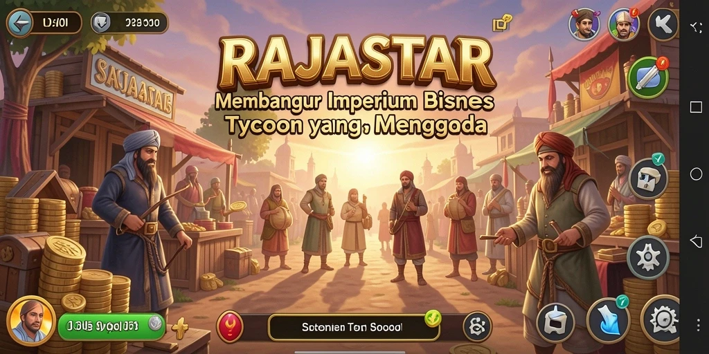 Gameplay menarik RAJASTAR dalam membangun bisnis Tycoon.
