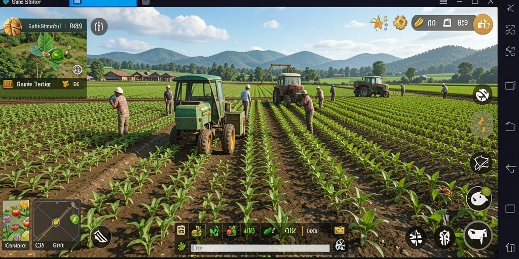 Tampilan gameplay RR89 dengan aktivitas pertanian yang seru dan menyenangkan.