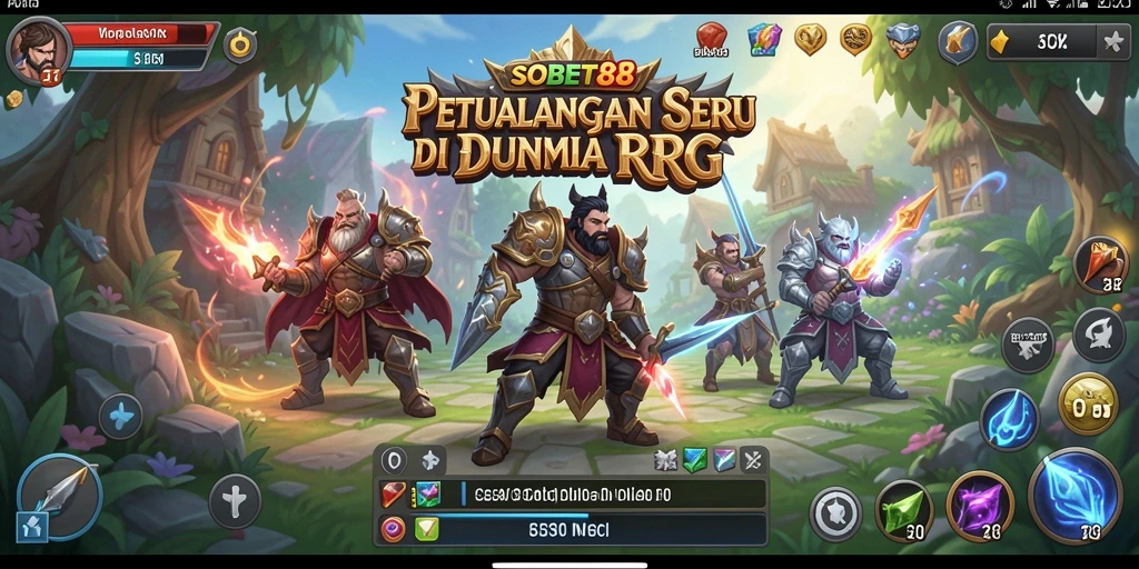 Tampilan screenshot SOBET88 memperlihatkan aksi seru dalam permainan RPG.