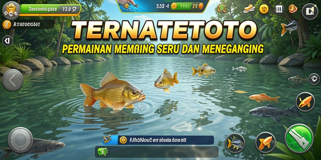 Screenshot gameplay TERNATETOTO menampilkan momen menangkap ikan.